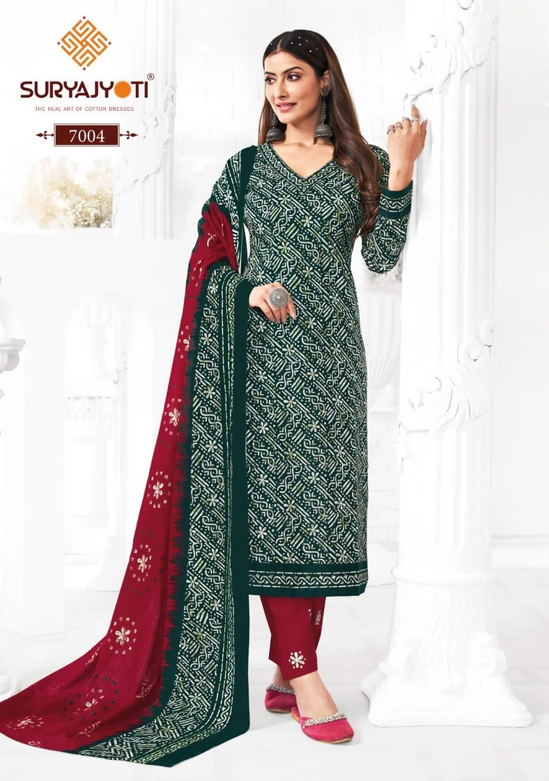 Suryajyoti Pehnava Vol 7 Cotton Wholesale Readymade Salwar Suit Catalog — Wholesale Salwar Suits, MPA wholesale from Surat - Gallery Image 7